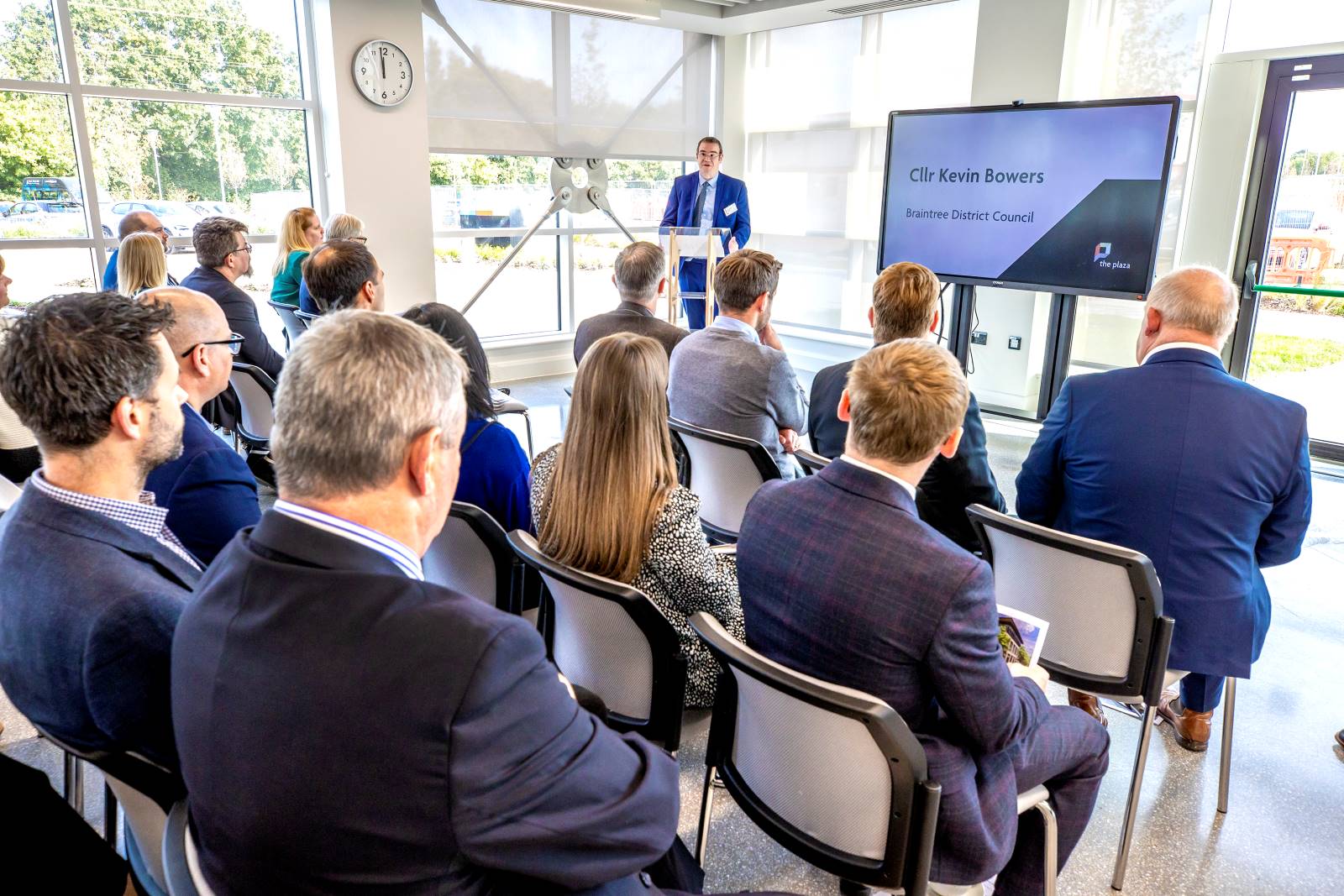 A board meeting taking place in a meeting room