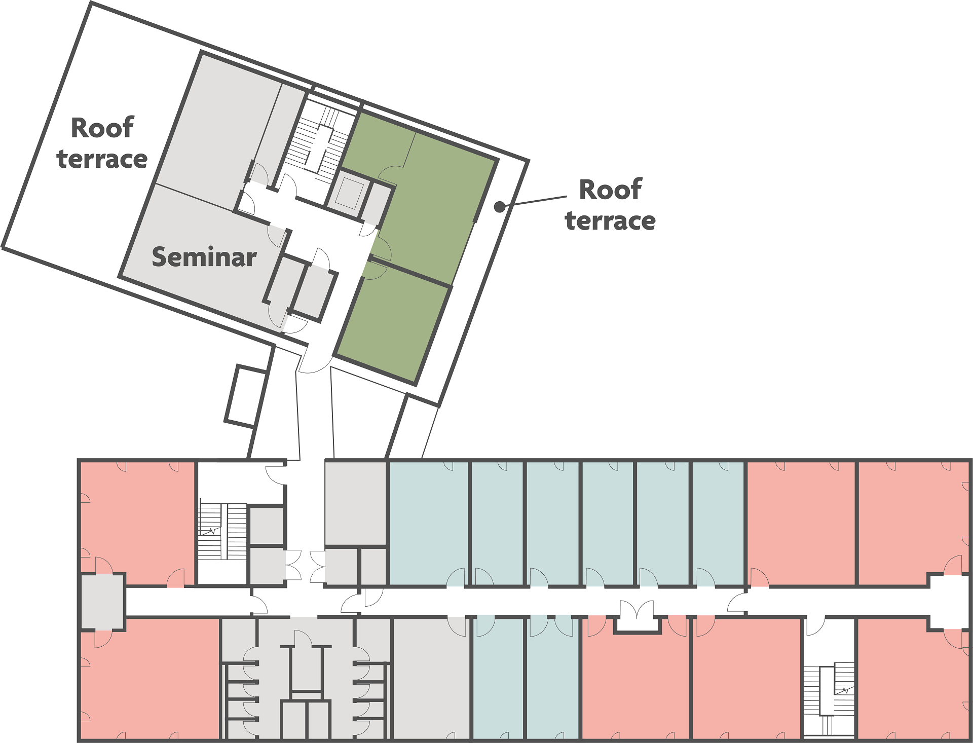 Map of the second floor at the plaza