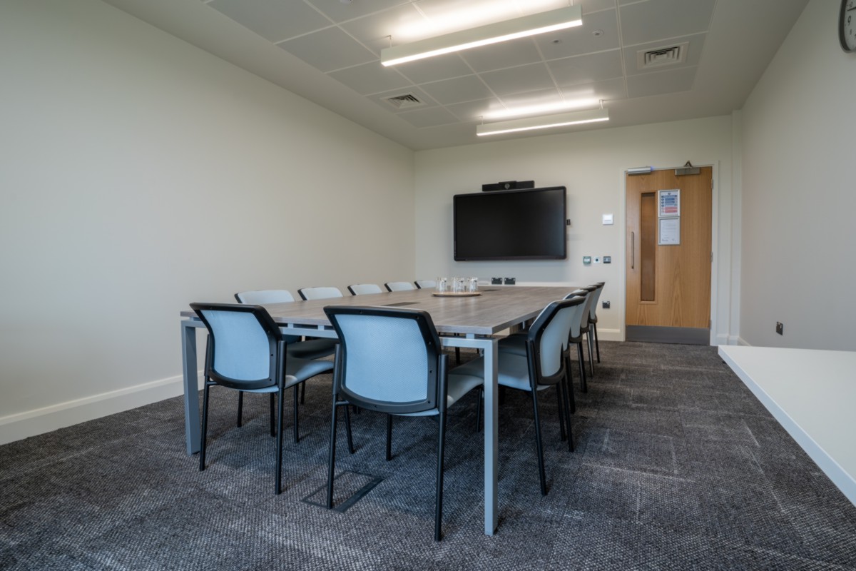 Meeting room with a TV screen